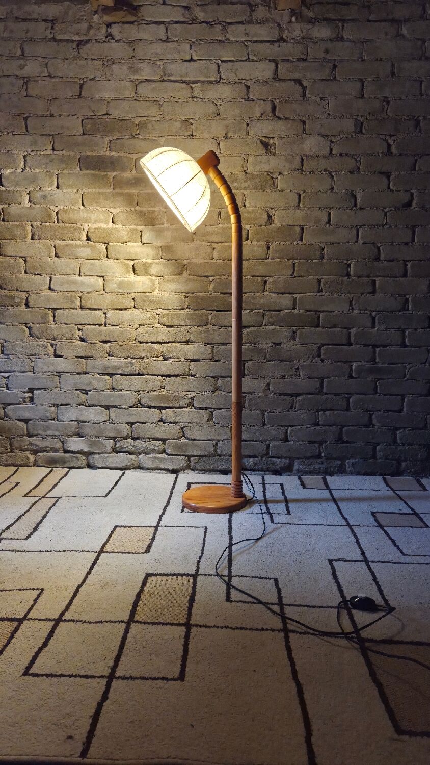 Danish pine floor lamp 1970