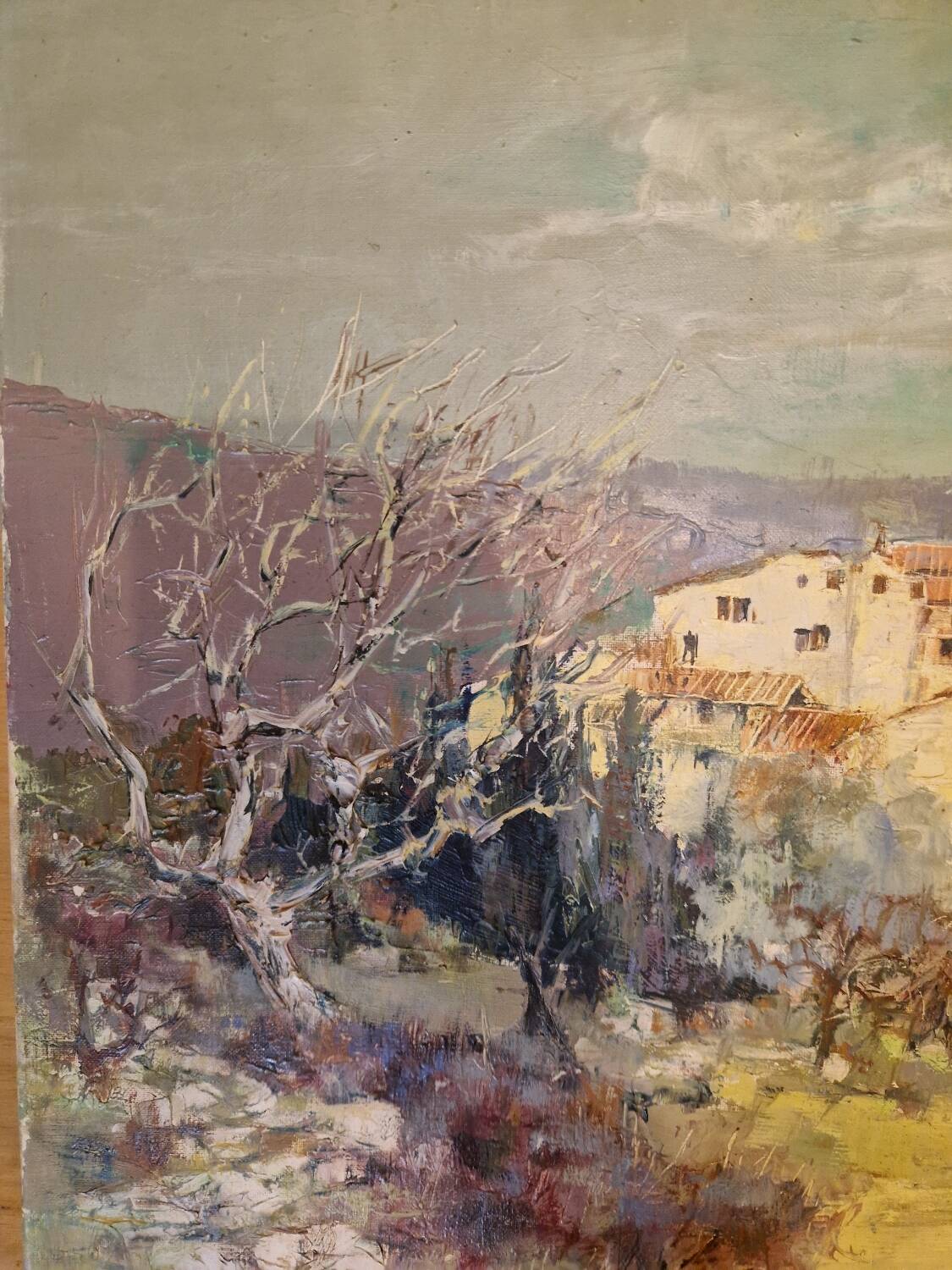 Tableau peinture oliviers