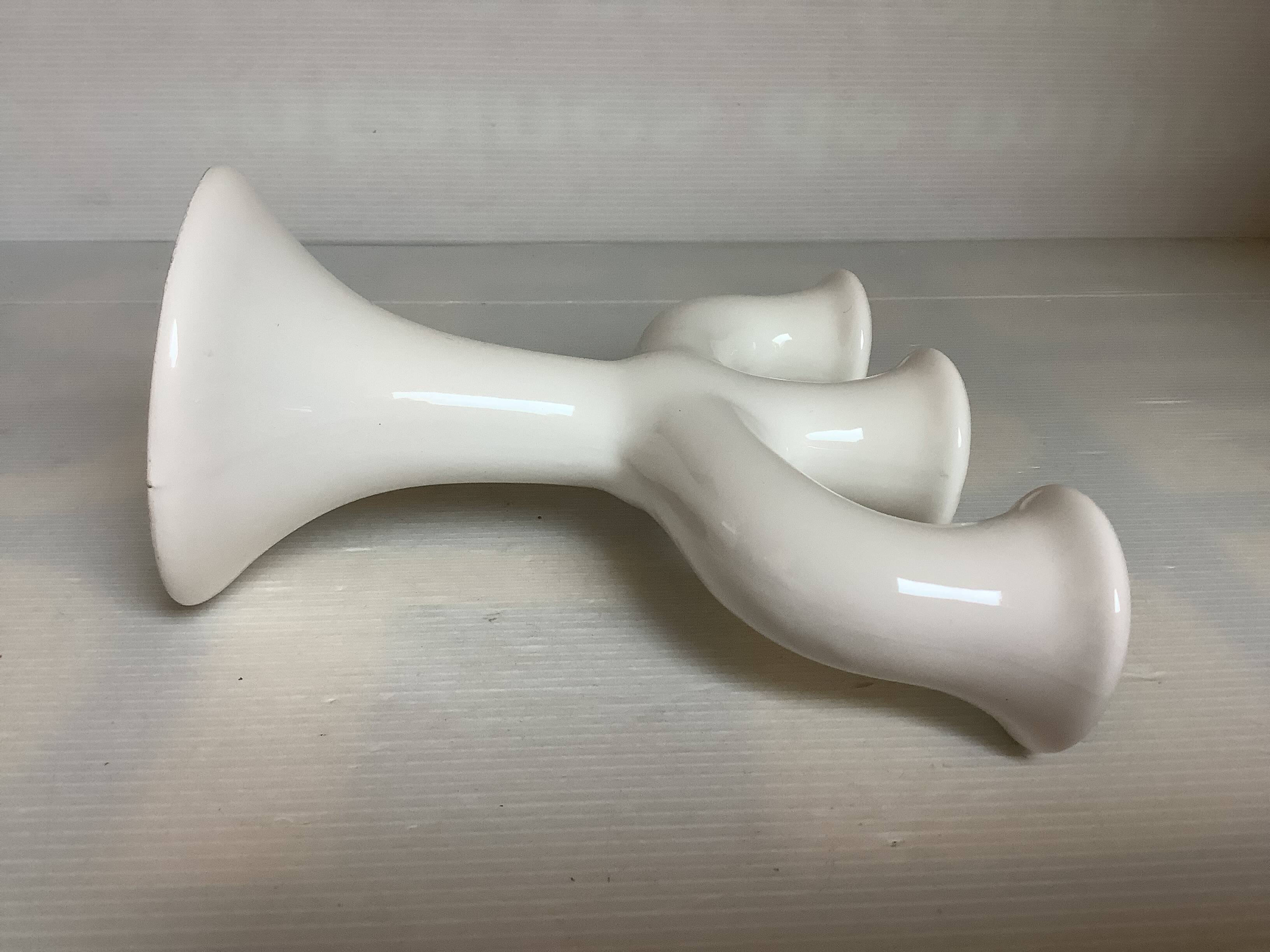 Three-light tulip candlestick holder