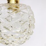 Lampe baladeuse vintage globe origami verre ciselé