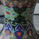Grand Vase chinois en émail cloisonné. Années 50. Motifs floraux/Oiseaux exotiques 31 x 17 cm