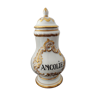 Old bottle pot with ancient pharmacy Apothecary "ANCOLIE"