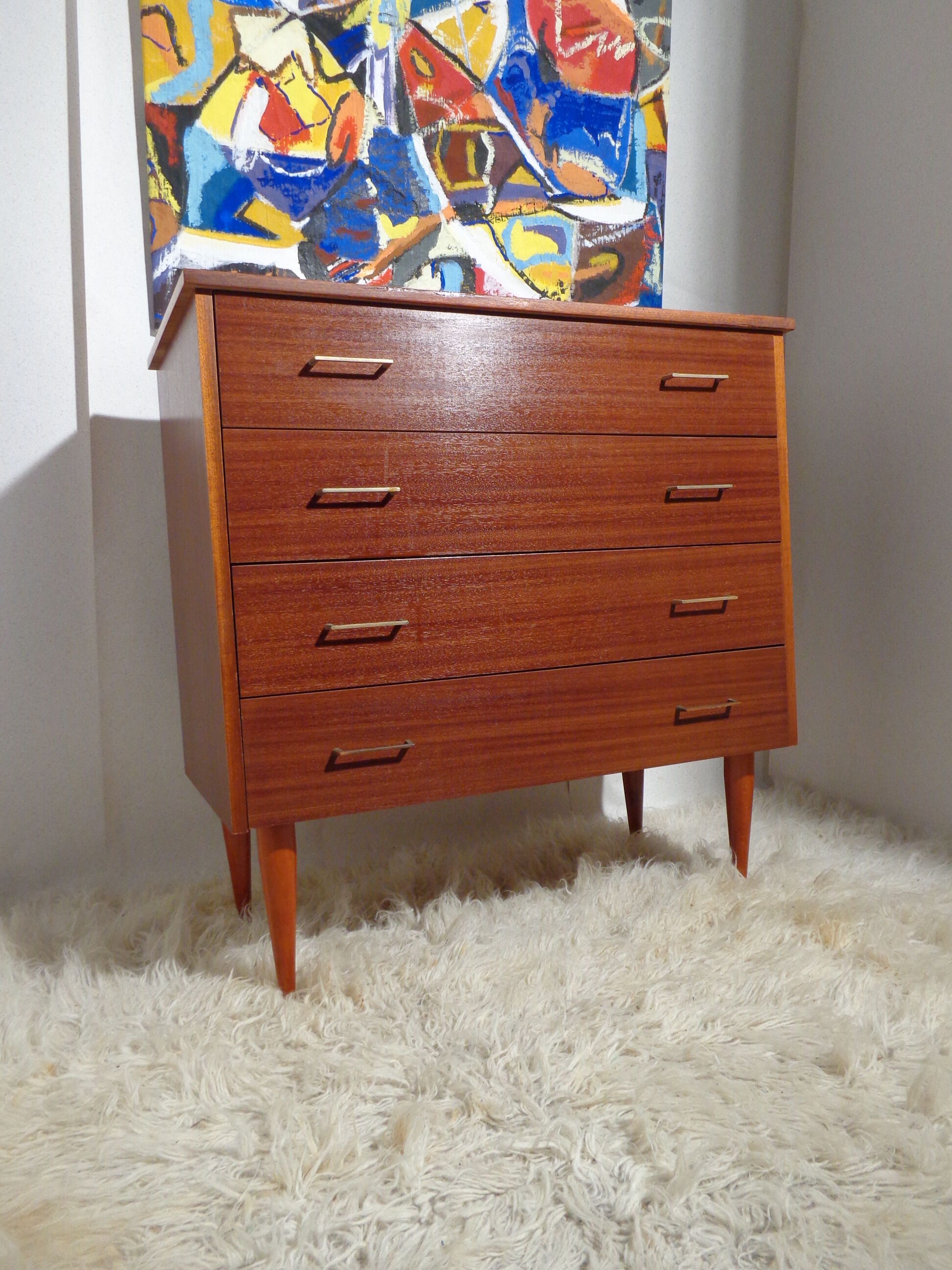 Chest of drawers vintage 60s teak