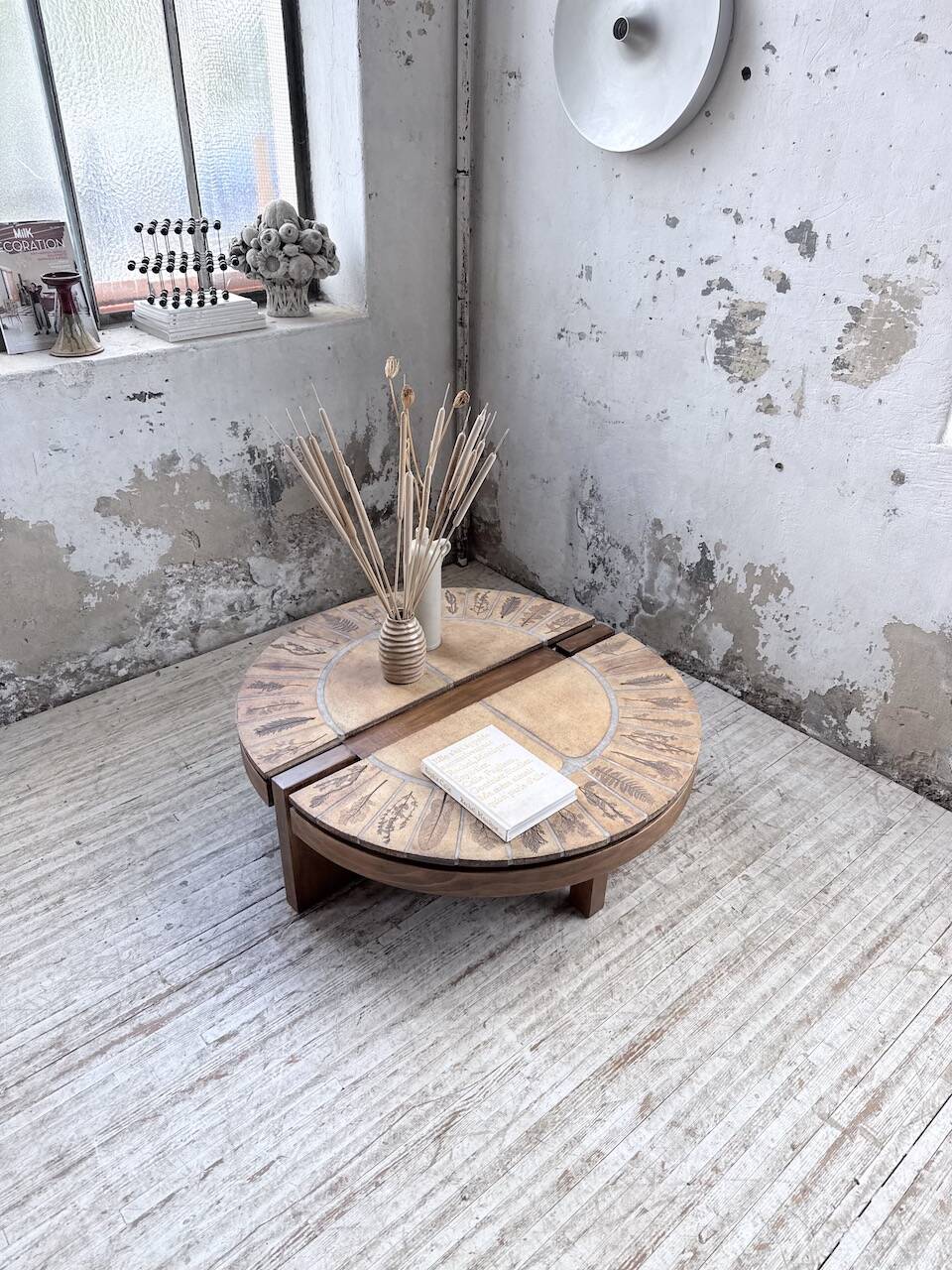 Table basse Roger Capron « grain de café »