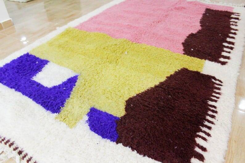 Colorful handmade Beni Ouraine rug