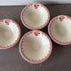 4 soup plates Comptoir de Famille “red checkerboard” model