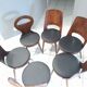 Lot 6 chairs Bistro Baumann mismatched Dove, Mondor