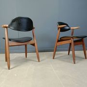 Vintage Cowhorn Dining Chairs by Tijsseling Meubelfabriek, Hulmefa, 1960s,
