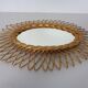 Italian rattan mirror, 1960s