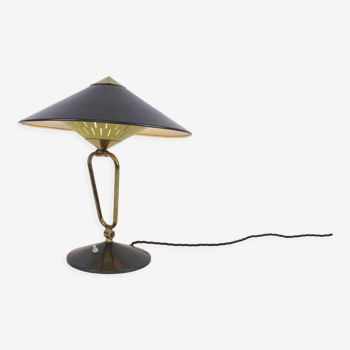 Table lamp brass and metal Germany 1950s