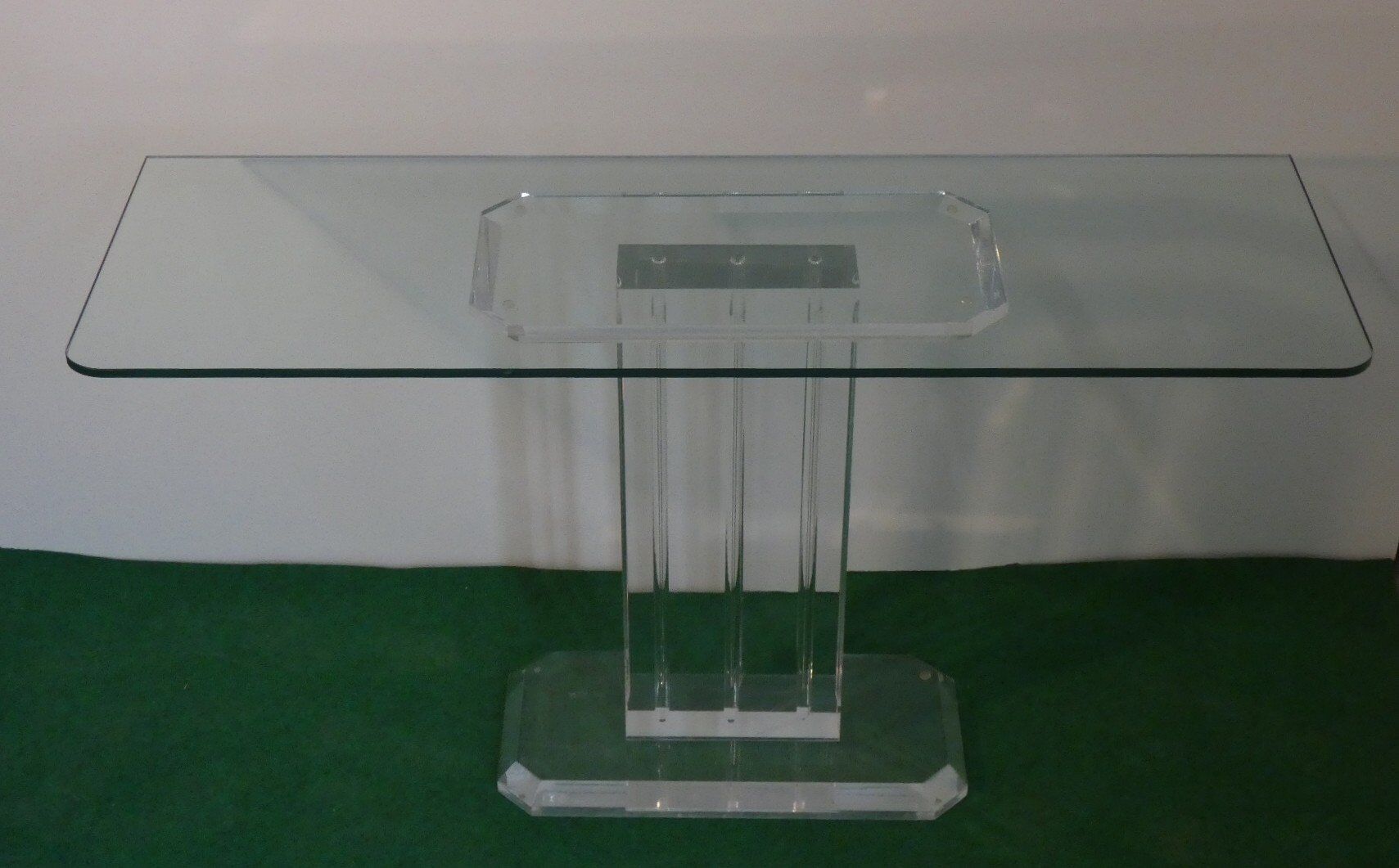 Sculptural base for acrylic glass table, Italy, 2000s