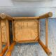 4 vintage chairs made of solid wood and woven straw