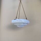Vintage white and pink opaline chandelier