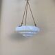 Vintage white and pink opaline chandelier