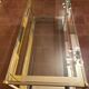 Vintage coffee table in glass and gilded brass