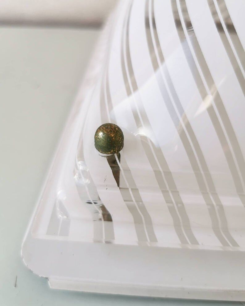 Massive Belgium 80s vintage square light