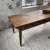 Farmhouse table in oak and walnut 2m