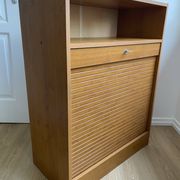 Low storage unit, 70s/80s three height-adjustable shelves