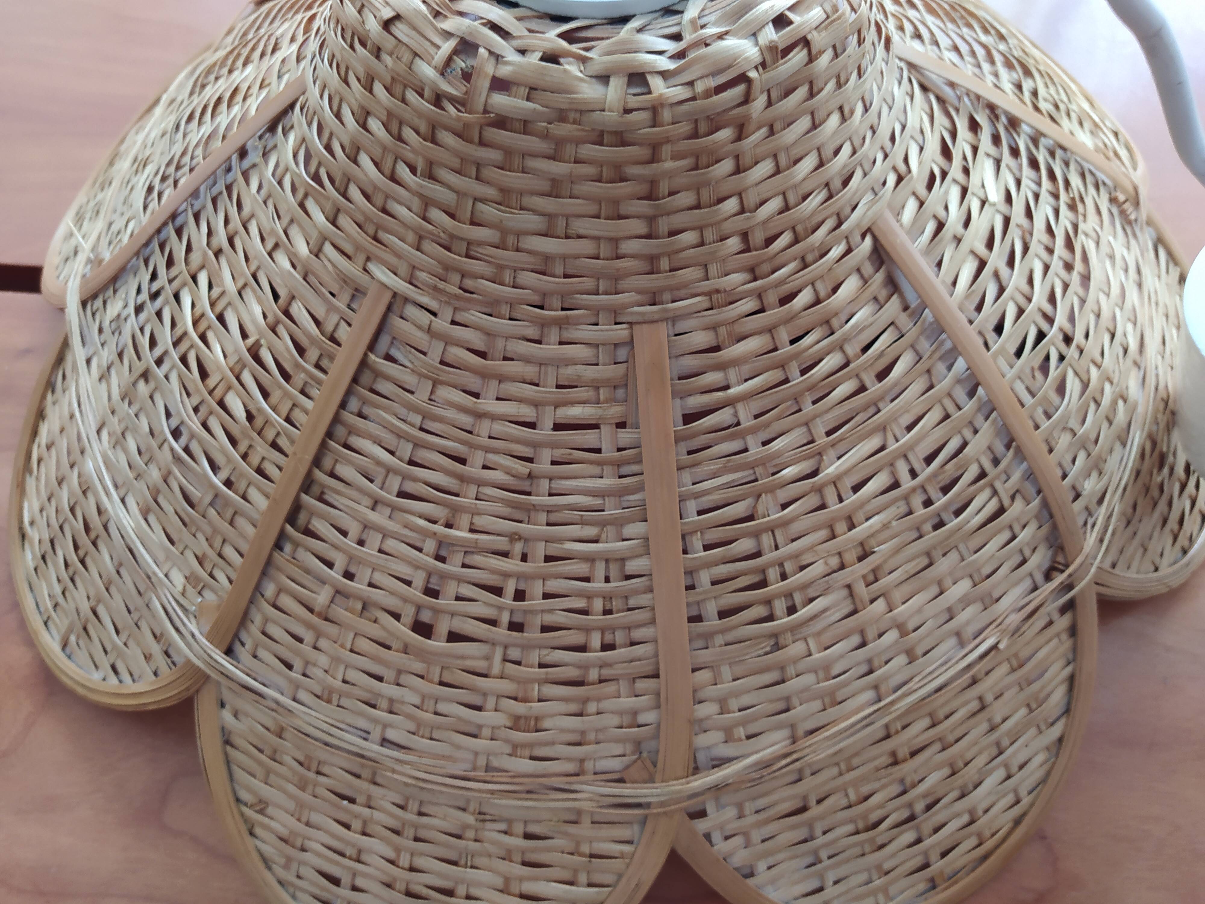 Vintage rattan hanging lamp