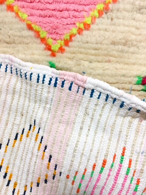 Wool rugs and colorful fabrics 145 x 91 cm