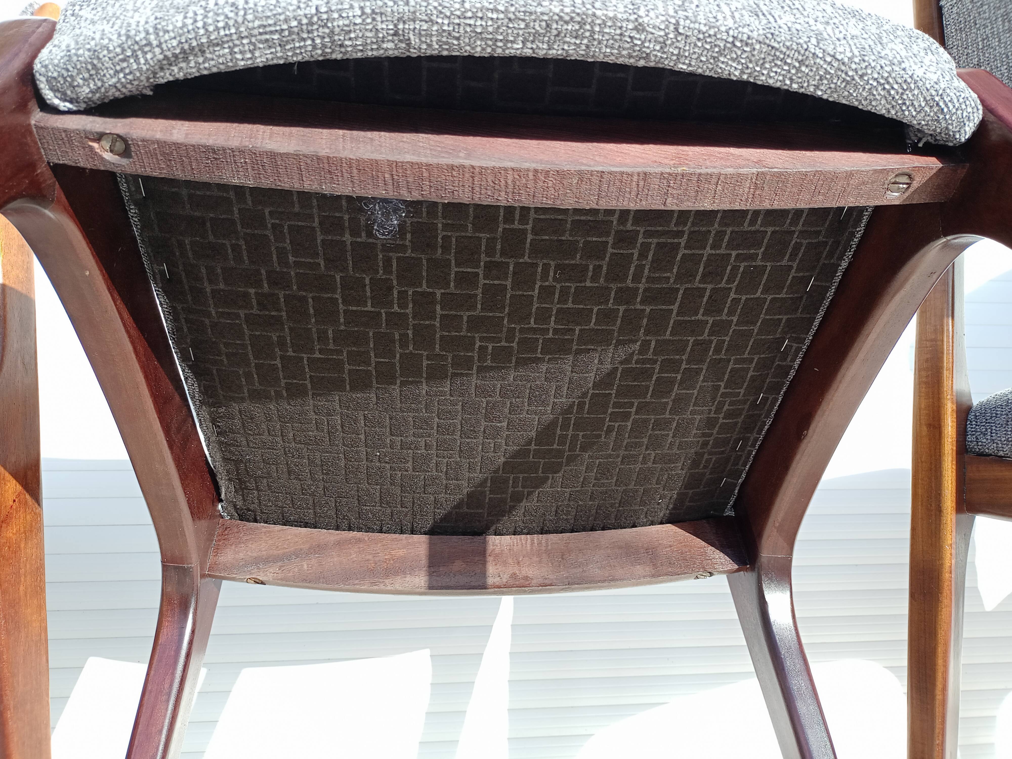 Scandinavian design chairs in rosewood