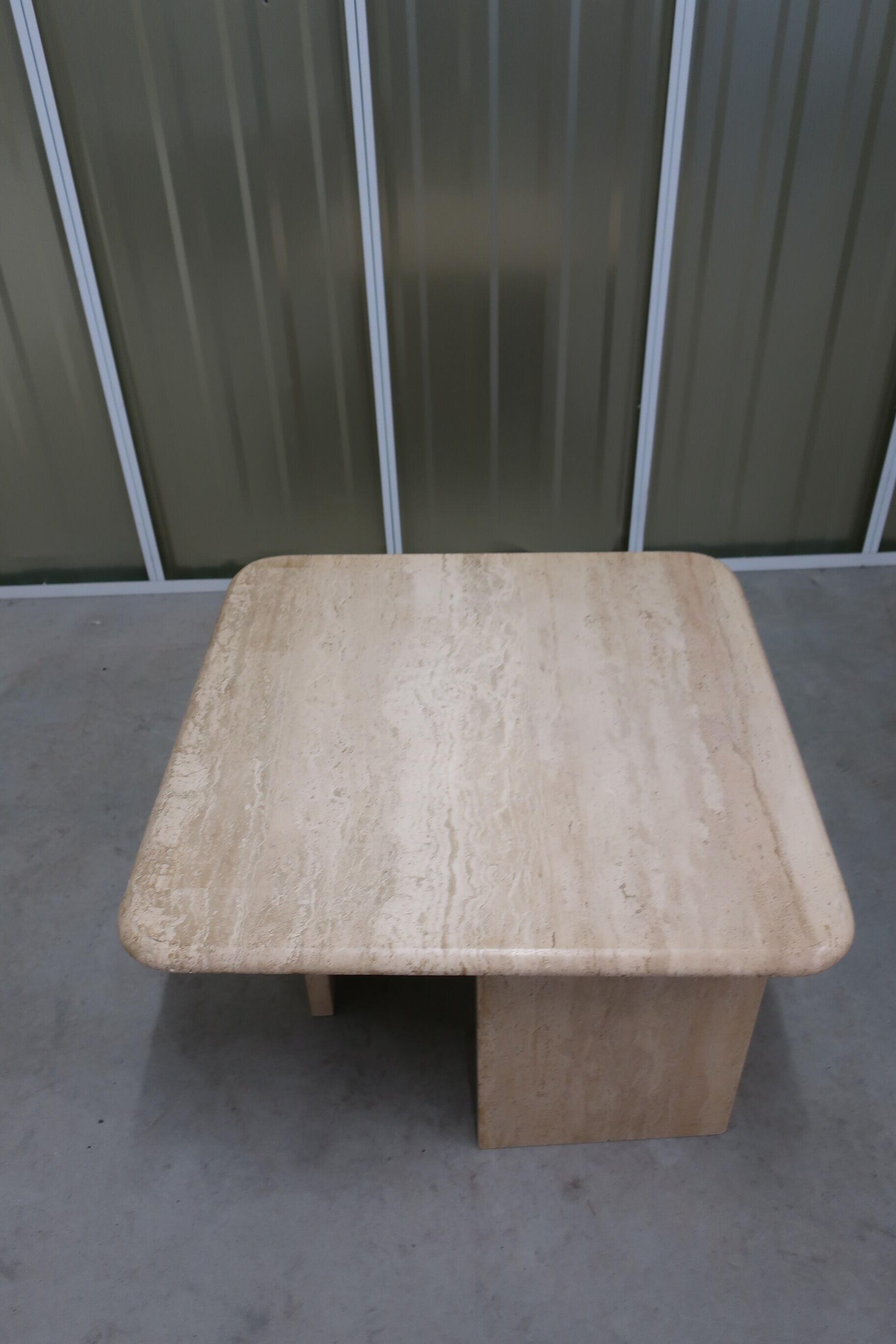 Travertine square coffee table 70/80