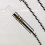 Midcentury Italian Arched Floor Lamp 5 Lights Chrome Metal and Lucite, 1960