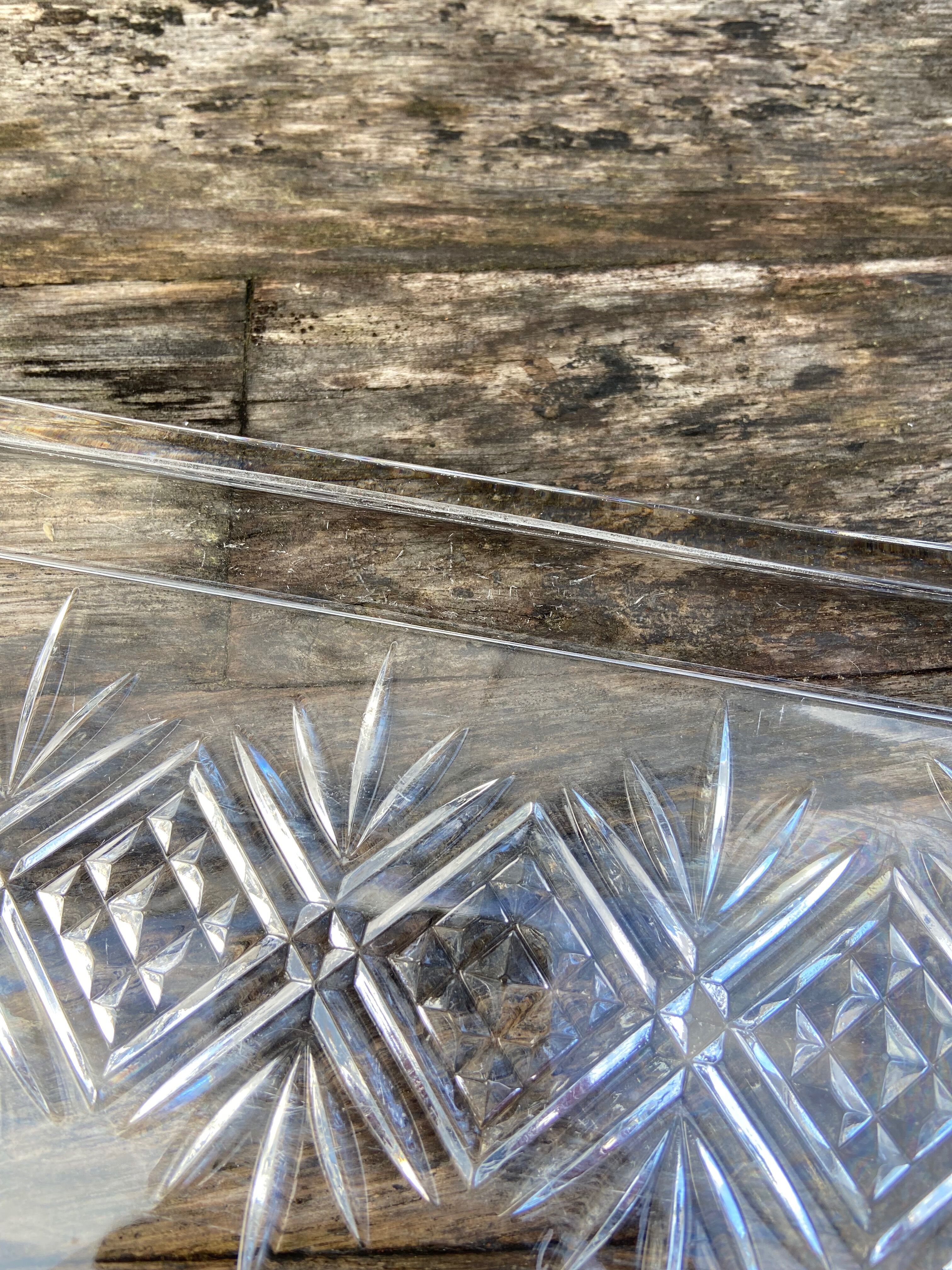 Cut glass dish