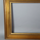 Frame inverted edges and beaded gilded wood 46x36 foliage 35x26 cm SB