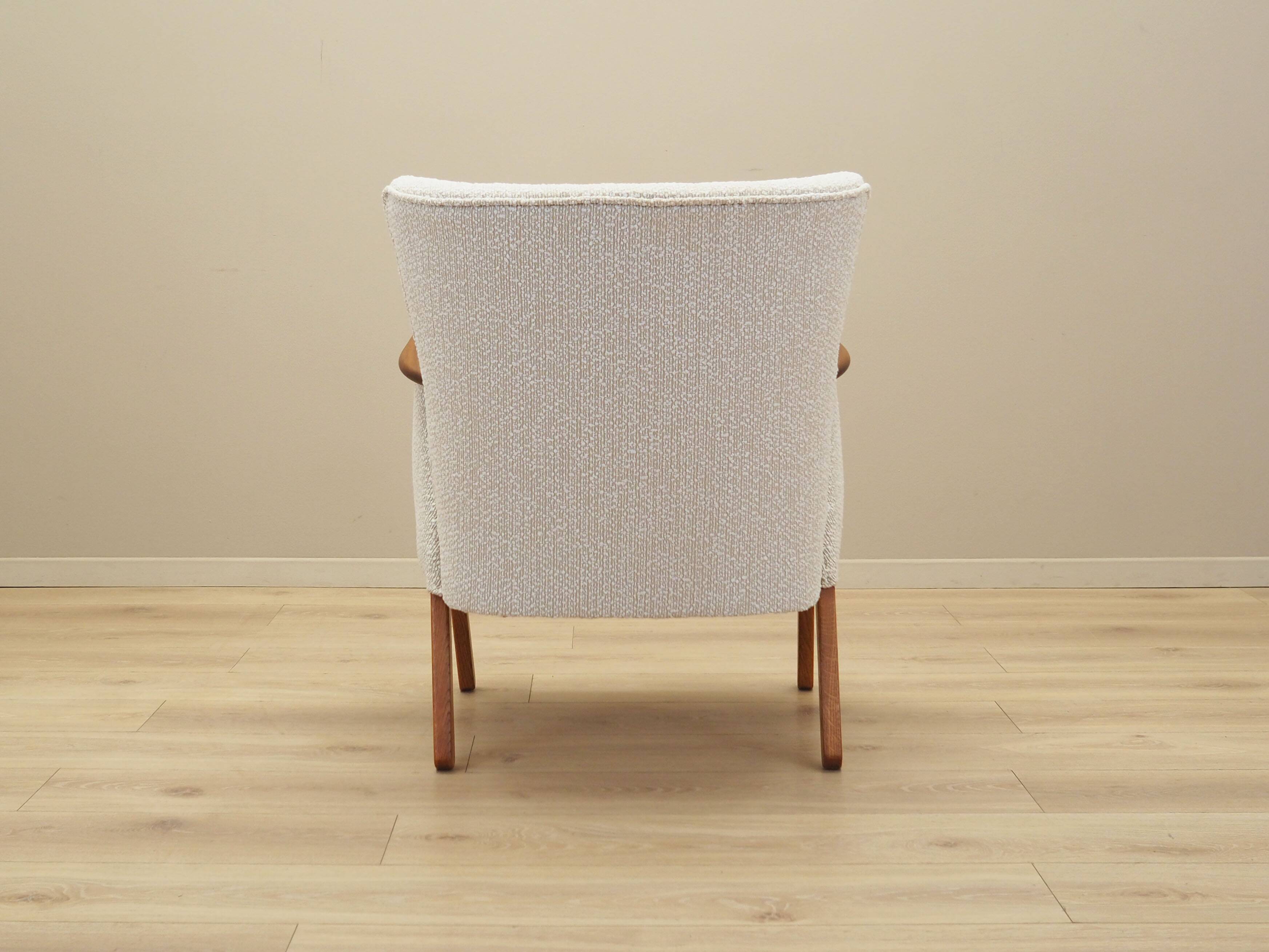 Cream armchair, Danish design, 1970s, production: Denmark