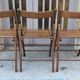 Set of 3 vintage solid wood folding chairs