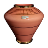 Art deco vase in opaque pink glass - model 'ady' de de rupel (boom glass)