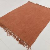 5x7 Terracotta & Brunt Orange Vintage Kilim Rug, 167x210Cm
