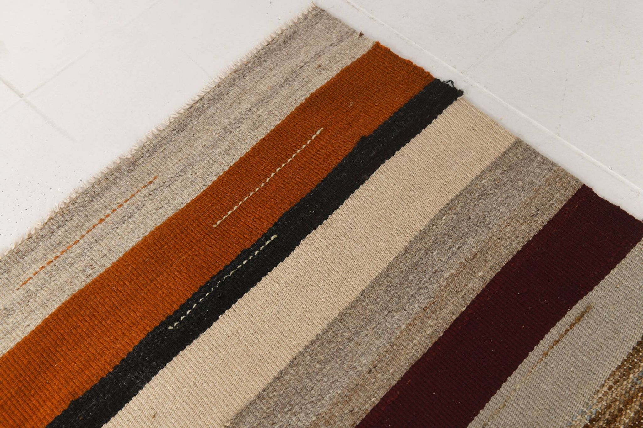 9x12 Mid Century Modern Large Vintage Kilim Rug, 272x367Cm