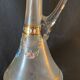 Small glass decanter decorations of enamel flower garland late nineteenth early twentieth