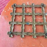 Sous plat en bronze façon bambous vers 1960