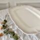 Rectangular ivory-colored serving dish Sarreguemines Chambord model