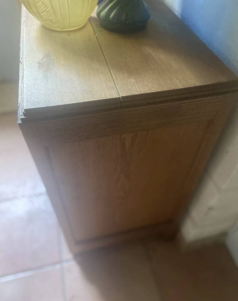 Old Art Deco period chest of drawers in oak