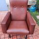 Paire de fauteuils en skaï année 50