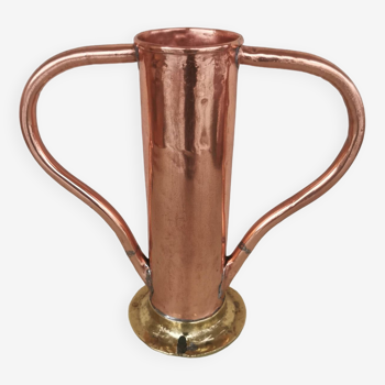 Vase with copper handles