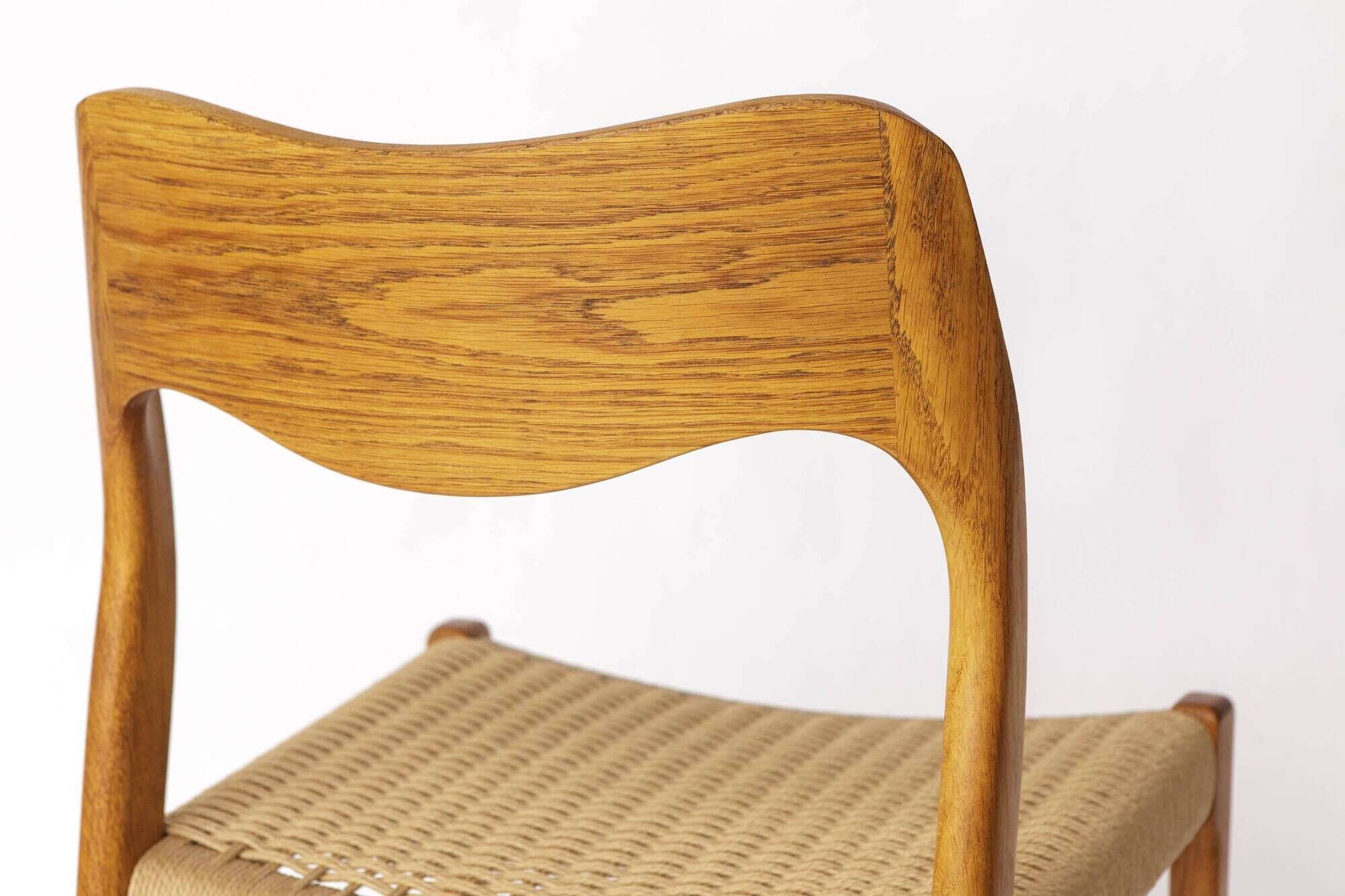 Niels Otto Møller Chair Model 71 – Danish Oak, New Papercord, 1960s