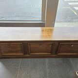 Large walnut sloping cabinet