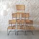 Lot 6 chaises Marcel breuer cannage