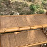 Vintage rattan library