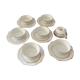 Lot de 7 tasses et 6 sous tasses Porcelaine pâte & émail Chartres s/Cher