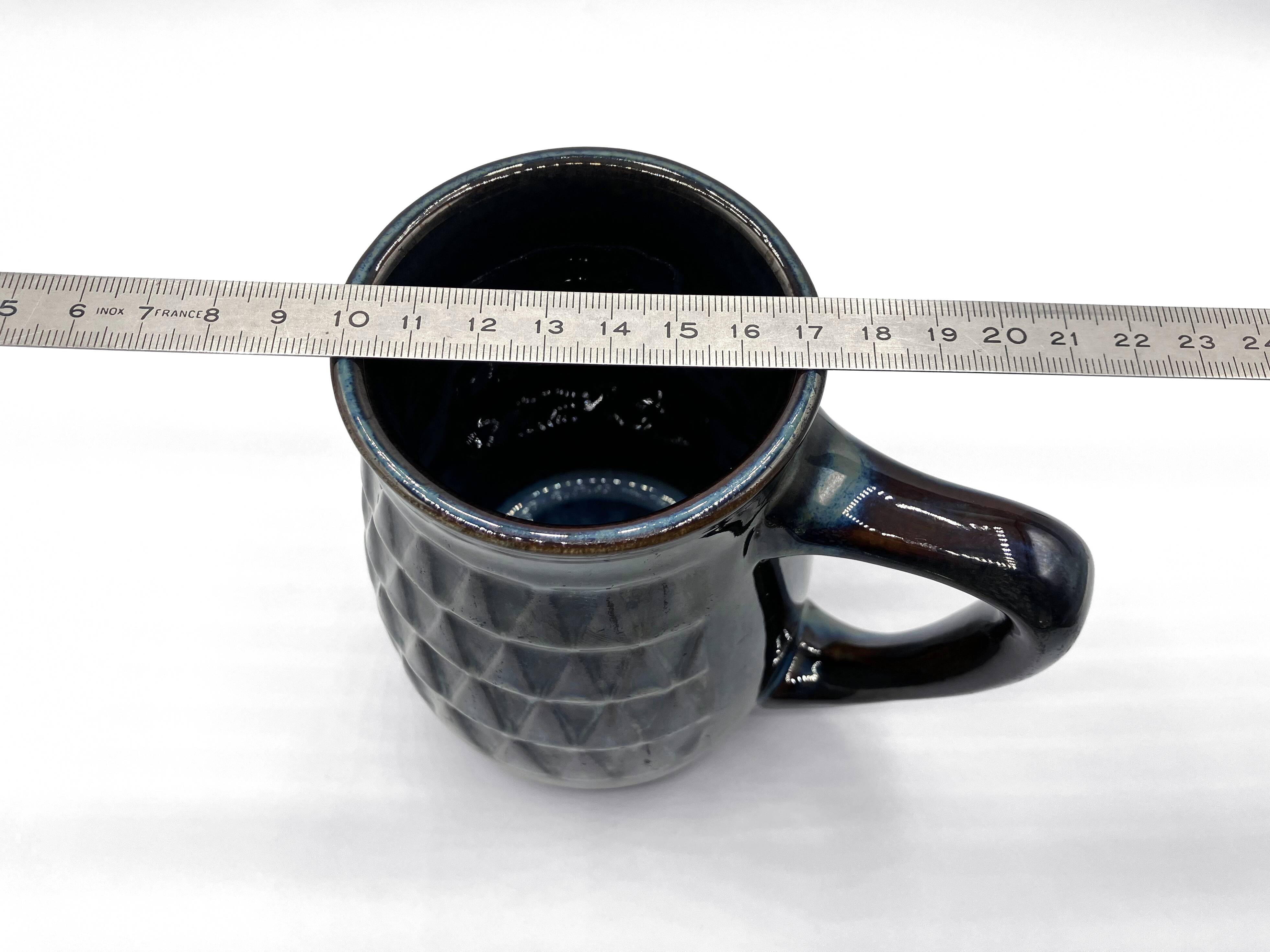 Stoneware mug/cup • Søholm • Blue series by Einar Johansen • Denmark 60s