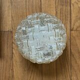 Vintage glass wall sconce, round ceiling light, 20 cm