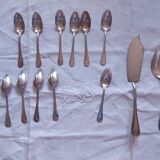 Cutlery in silvered metal, goldsmith Mondial