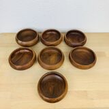 7 Scandinavian Danish teak bowls from the 60s