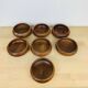 7 teak bowls Scandinavian Danish 1960s